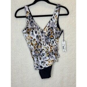 Sonnet Shores Women's Exotic Animal Print One Piece Swimsuit Size 6 NEW